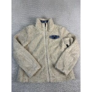 Pendleton Jacket Womens Small White Sherpa Fleece Lined Full Zip Plaid